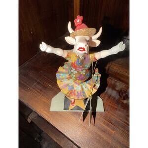 Cow Parade “Dancing Diva” Hand Numbered‎ 60561 ~ Vintage 2001 Retired # 1616